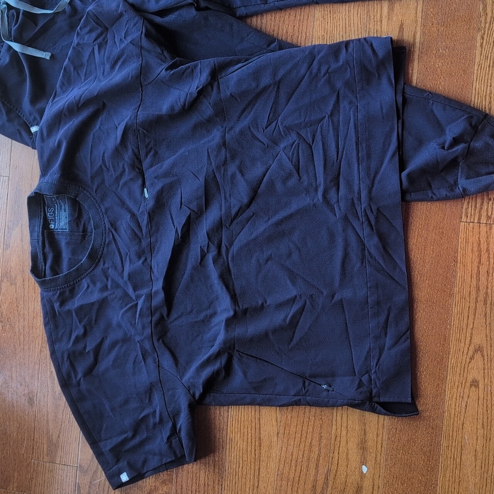 FIGS XL SCRUB SET Navy Dark Blue Technical Collection Joggers And Top - Picture 2 of 9